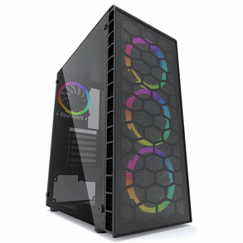 Корпус Wintek Energy JX188-11-M TG, ITX/ATX,USB 1*3.0/2*2.0, HD-Audio+Mic, 0,5mm, 4*ARGB fan+contro