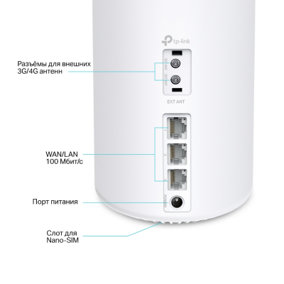 Маршрутизатор Mesh-системы Wi-Fi 6 AX1500 с 4G+ модемом Deco X10-4G (1-pack)