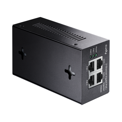 Инжектор PoE+ GbE CUDY POE220 <2-Channel 30W Gigabit PoE+/PoE Injector>