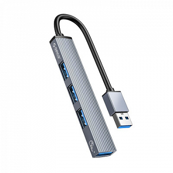 USB Хаб ORICO AH-A13-GY-BP <USB A to USB3.0*1, USB2.0*3, 88*15*7.5mm>