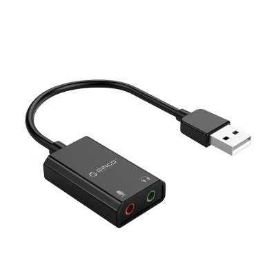 Звуковая карта внешняя USB ORICO SKT2-BK-BP <USB 2.0, 3.5mm microphone,10cm, 26*43*12mm>