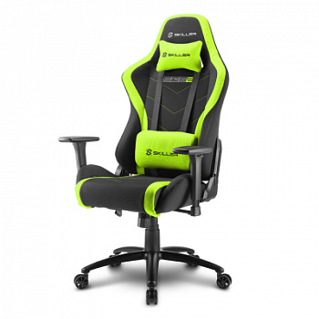 Игровое кресло Sharkoon Skiller SGS2 Black/Green <Ткань, Газлифт 4, подлокотник 3D>