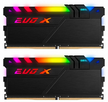 Оперативная память DDR4 PC-25600 (3200 MHz) 16GB KIT (2X8GB) GEIL DDR4 3200MHZ EVO X II BLACK RGB