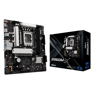 Материнская плата ASRock B860M-X LGA1851 2xDDR5 4xSATA 2xM.2 1xHDMI 1xDP mATX