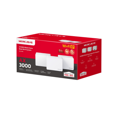 Домашняя Mesh Wi-Fi система GbE AX3000 Mercusys Halo H80X(3-pack) Wi-Fi 6