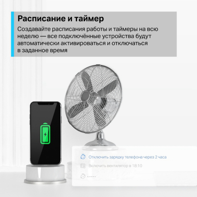 Умная мини Wi-Fi розетка Tapo P100(2-pack) комплект из двух устройств 