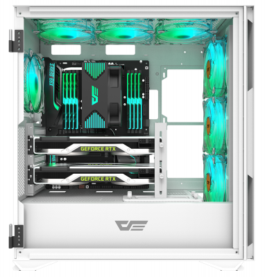 Корпус ПК без БП DarkFlash DLX22 White <EATX, 2x3.5, 1xUSB 3.0, 1xUSB2.0, 1xType C, Audio>