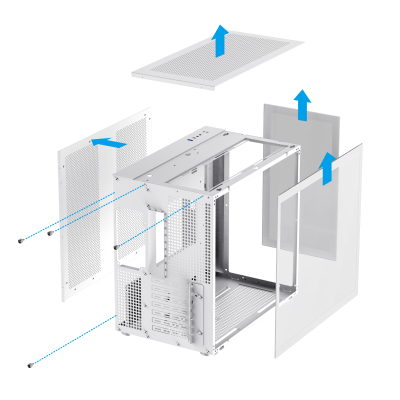 Корпус ПК без БП GameMax Infinity White <ATX>
