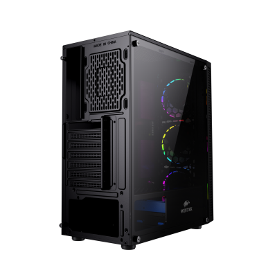 Корпус Wintek Spike G02 TG, ATX/Micro ATX, USB 1*3.0/2*2.0, HD-Audio+Mic, 0,5 mm, 3*12cm ARGBfan