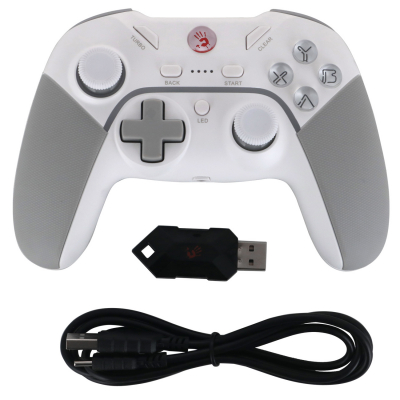Игровой контроллер Bloody GPW70 Sports White <2,4Ghz + USB, 600mAh, до 13Ч, PC, PS3, Andr, Switch>