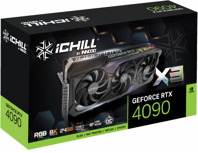 Видеокарта Inno3D PCI-E NV RTX4090 iChill X3 24GB Box