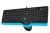Клавиатура+мышь A4tech F1010-BLUE Fstyler USB