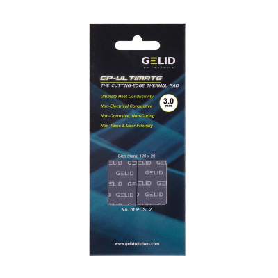 Термопрокладка, heatsink compound, Gelid GP-Ultimate, 120x20x3mm, 3.2g/cm3, (2шт/уп)