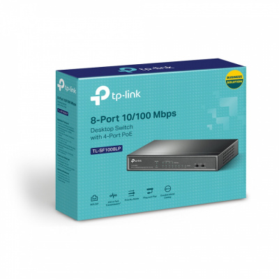 Коммутатор PoE  8-портовый Tp-Link TL-SF1008LP