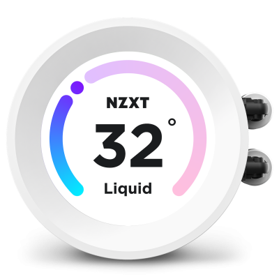 Жидкостная система охлаждения NZXT Kraken Elite 240 RGB <2x120mm RGB, 2.36” LCD Display, GIF, white>