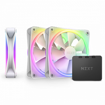 Вентилятор для корпуса NZXT F120RGB DUO + контроллер (3-pack) белый