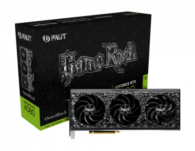 Видеокарта Palit PCI-E RTX4080 GameRock OmniBlack <16 GB, GDDR6X, 256-bit, HDMI, DisplayPort x 3>