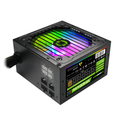 Блок питания ПК  600W GameMax VP-600-RGB-M <Модульный, 600W, RGB, 120mm, 80+, APFC, 5xSATA> v2