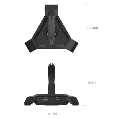 USB Хаб ORICO LH4CS-BK(EU) <USB3.0 x 4,Type-B, 109,8*126,7*27,5mm>