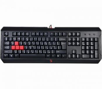Клавиатура игровая Bloody Q100 USB, LED-подсветка клавиш, 1.8 m