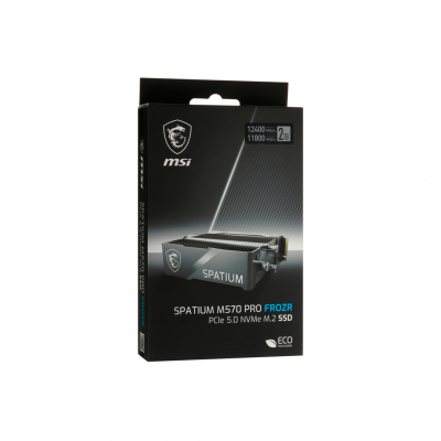 Твердотельный накопитель 2000Gb SSD MSI SPATIUM M570 PRO FROZR PCIe 5.0 NVMe R12400 MB/s W11800MB/s