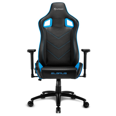 Игровое кресло Sharkoon Elbrus 2 Black/Blue <Синтетическая кожа, Газлифт 4, подлокотник 3D> Игровое кресло Sharkoon Elbrus 2 Black/Blue <Синтетическая кожа, Газлифт 4, подлокотник 3D>