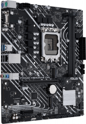 Материнская плата ASUS PRIME  H610M-R D4-SI, LGA1700 2xDDR4 4xSATA3 M.2 1xD-Sub 1xDVI 1xHDMI mATX