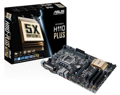 Материнская плата S-1151, Asus H110-PLUS