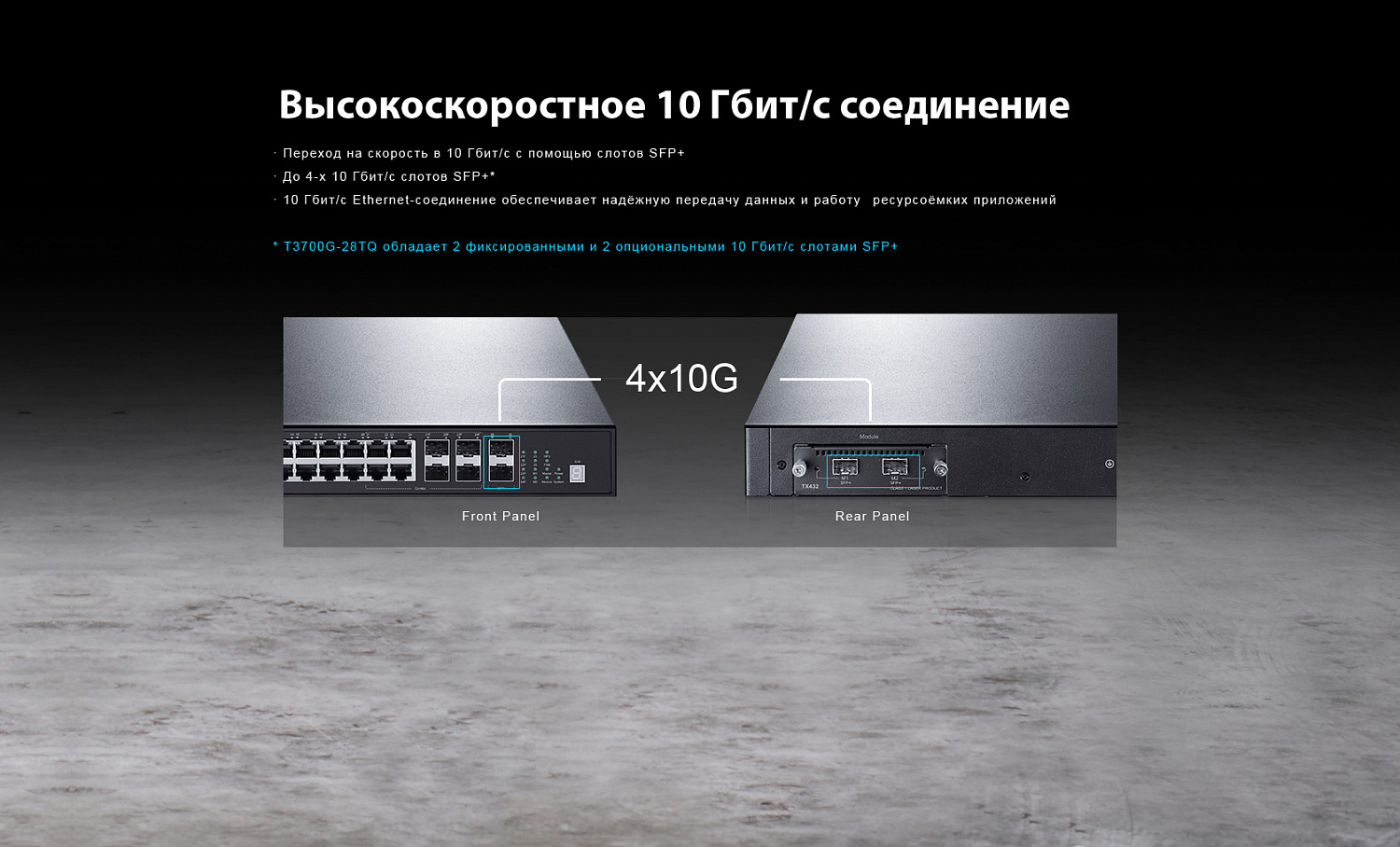 Коммутатор управляемый L3 GbE 24-портовый Tp-Link T3700G-28TQ