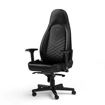 Игровое кресло Noblechairs ICON Black Edition <Экокожа, подлокотник 4D, газлифт 4>