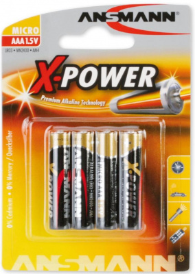 Батарейка ANSMANN MICRO  X-POWER-1.5V-AAA-BL4шт/уп