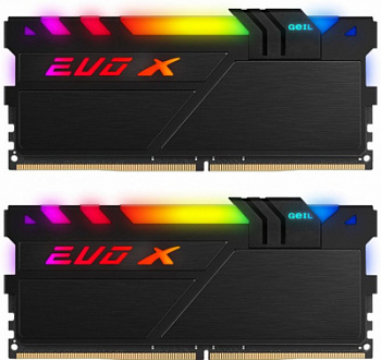 Оперативная память DDR4 PC-25600 (3200) GEIL EVO X II BLACK 16GB KIT(2X8GB) RGB GEXSB416GB3200C16ADC