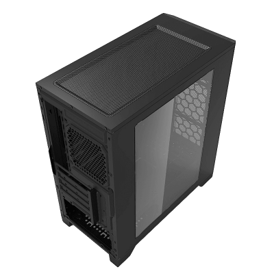 Корпус ПК без БП GameMax H603-2U3 <MATX, 1x120mm Blue, USB3.0x2, HD 188x440x407mm>