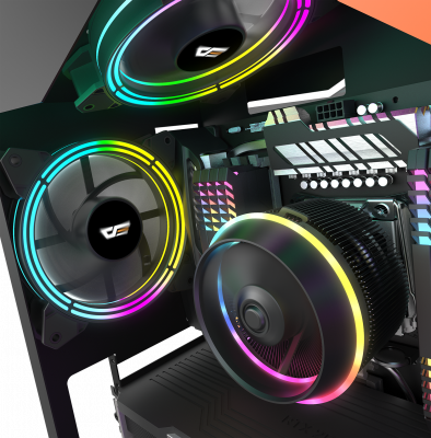 Корпус ПК без БП DarkFlash Knight K1 <ATX, 2x3.5, 1xUSB 3.0, 2xUSB2.0, Audio, 572*210*560mm>