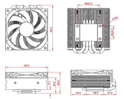 Вентилятор ID-Cooling IS-47S 1700 <LGA1700/1200/1151/1150/1155/1156, AMD, 92mm, 4Pin, 95W>