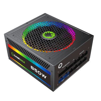 Блок питания ПК  850W GameMax RGB-850 <12cm fan, with APFC, 1x24PIN,1x12V8pin(4+4),8xSATA>