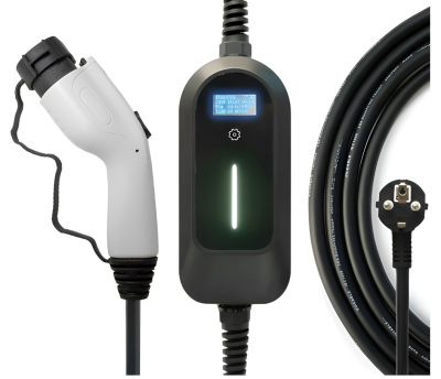 Портативная зарядка для авто GBT 3,5kW, 8-16A, LCD экран, 5м кабель