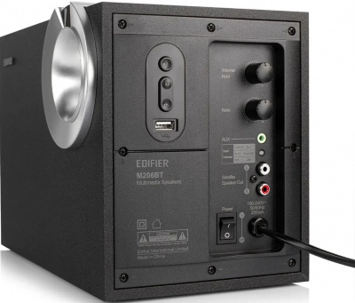 Акустическая система Bluetooth Edifier M206BT Black <2.1, RMS 34Вт, BT, AUX, USB-накопитель>
