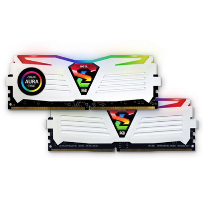 Оперативная память DDR4 PC-25600 (3200 MHz) 16GB KIT (2X8GB) GEIL SUPER LUCE RGB WHITE