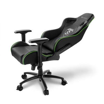 Игровое кресло Sharkoon Skiller SGS4 Black/Green <Cинтетическая кожа, Газлифт 4, подлокотник 4D> Игровое кресло Sharkoon Skiller SGS4 Black/Green <Cинтетическая кожа, Газлифт 4, подлокотник 4D>