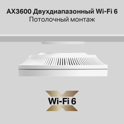 Точка доступа потолочная двухдиапазонная AX3600 GbE TP-Link EAP660 HD