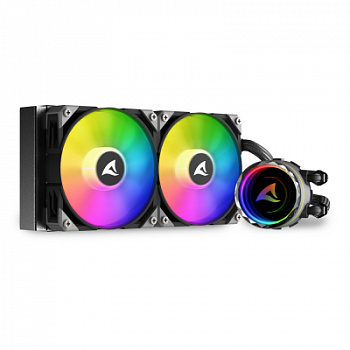 Жидкостная система охлаждения Sharkoon S80 RGB <S-1700/1200/115x/20xx, AM5/4/3, FAN120>