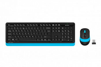 Клавиатура+мышь беспроводная A4tech Fstyler FG1010S-Blue USB
