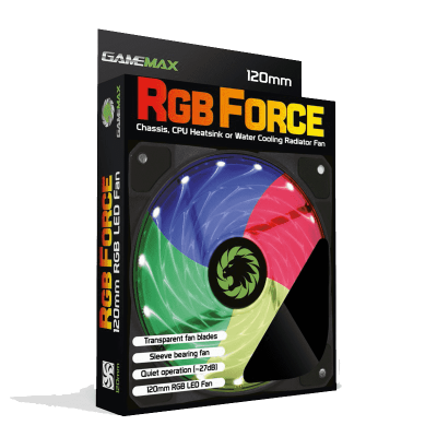 Вентилятор для корпуса GameMax GMX-12RGB <120mm, 1200RPM, 4+3PIN>