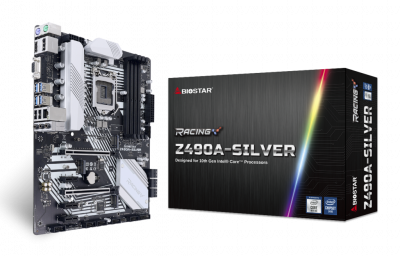 Материнская плата S-1200 Biostar Z490A-Silver <ATX, 4xDDR4, DP, VGA, HDMI, M2*2, USB2.0*6, USB3.2*6>