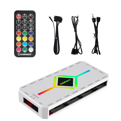 Корпус ПК без БП GameMax HYPE White <3x120FAN>