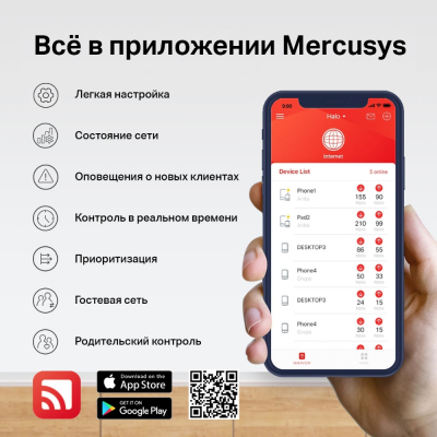 Маршрутизатор беспроводной AC1900 GbE Mercusys MR1900G