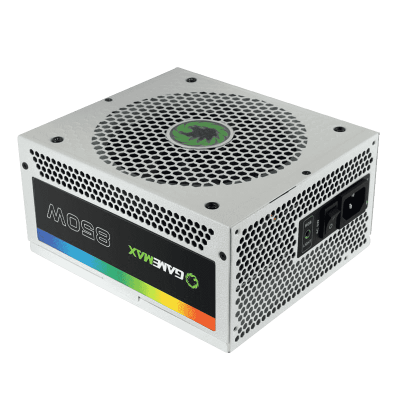Блок питания ПК  850W GameMax RGB-850 <12cm fan, with APFC, 1x24PIN,1x12V8pin(4+4),8xSATA> Белый