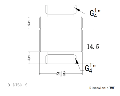 Фитинг удлинитель поворотный для измнения размера соединения на 9,5ММ Bykski B-DTSO-S Black