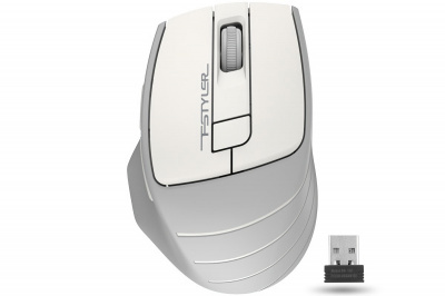 Мышь беспроводная A4tech Fstyler FG30S-WHITE Fstyler <2.4GHz, AA, 2000DPI, USB, бесшумный клик>